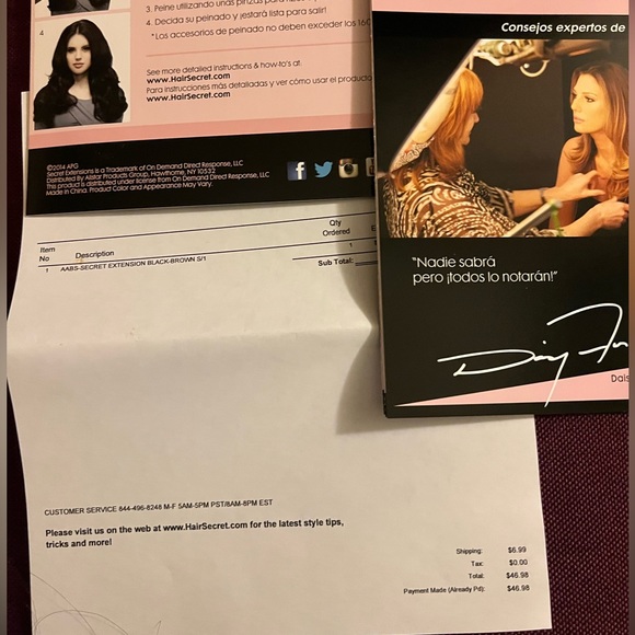 Daisy Fuentes secret hair extension + free extension, Clip in Bangs & Bun🔥🔥🔥 - Picture 7 of 15